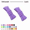 2Pair Flat Cotton Shoelaces Wide Sneaker Replacement Shoe Laces Classic Colored Shoelaces 80/100/120/140/160cm Unisex Shoestring