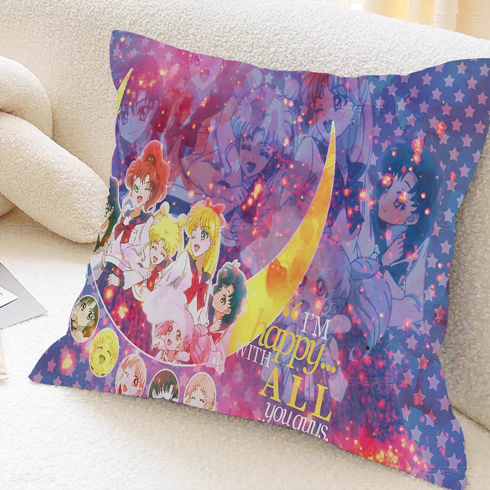 Anime R-Role S-Sailor M-Moon Pillowcase Toon Gift Cushion Cover Bedroom Home Sofa Chair Seat Decor Pillow Case