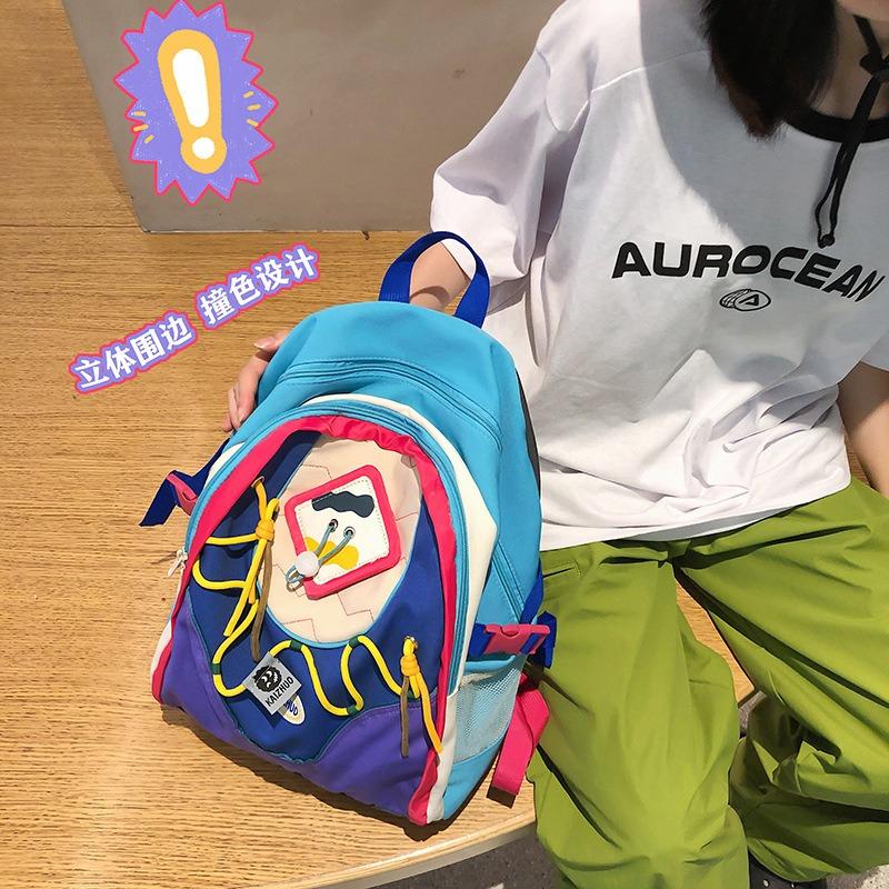 Personalized Versatile Backpack, New College Style Schoolbag, Large-capacity Color Matching Backpack for Junior High School and High School Students