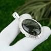 Moss Prehnite Gemstone 925 Sterling Silver Artisan Anniversary Bezel New Pendant