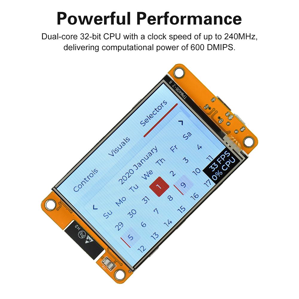 2,8palcová vývojová deska ESP32 kompatibilní s WiFi a Bluetooth, LCD displej s ovladačem ST7789, duální rozhraní Type C + Micro USB