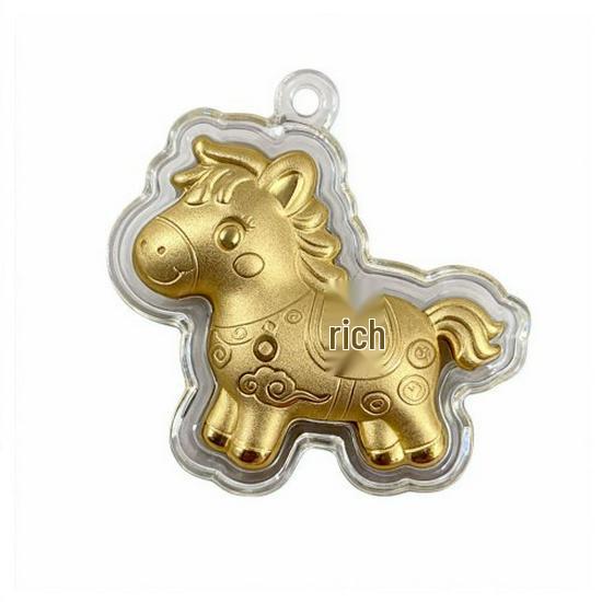 Золотой Брелок 2026 Год Лошади: Культурный шарм и сувенир на годовщину Without Gold