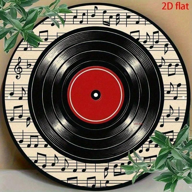 Vintage Piano Notes Metal Wall Art Musical Room Decor Tin Sign