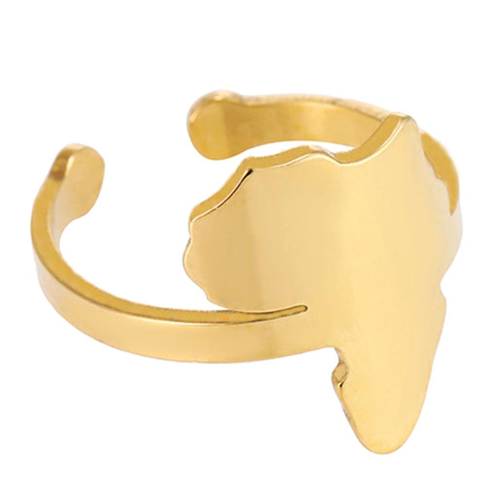Minimalist Africa Map Ring Personalized Africa Outline Finger Ring Ethnic Africa Unique Rings for Fashion Enthusiasts