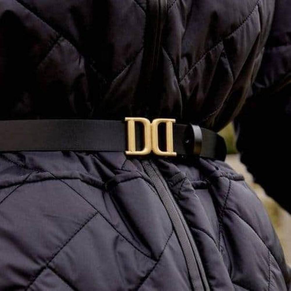 DakS Black Leather Hook Women S Belt With Dd Metallic Buckle 25mm Single option