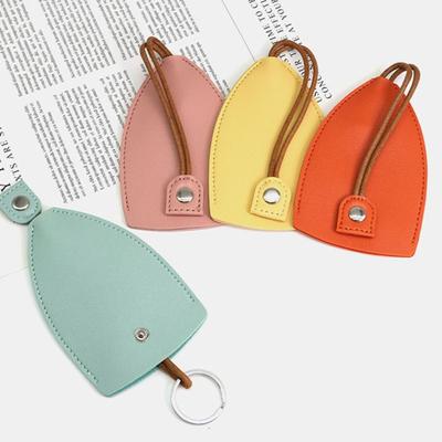 Solid Color PU Key Wallets PU Leather Housekeepers Key Holder Casual Pull Out Keychain Pouch  Women