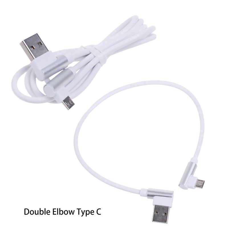 0.3/1m 90 Degrees Micro USB Data Cable Fast Charging Cable Efficient Cable Data Line for Cellphone Tablet Charge Cable