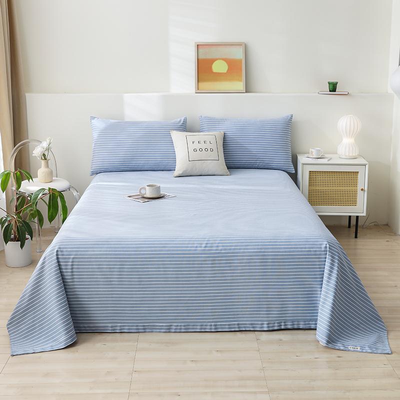 Cotton Thick Bed Flat Sheet for Double Bed Plain Top Sheets Single/Queen/King Flat Bedsheets Soft Home Bed Linen Sheets