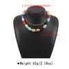 Collana estiva in resina con perline Dopamina Senso del design Colore di nicchia Choker impilato a mano