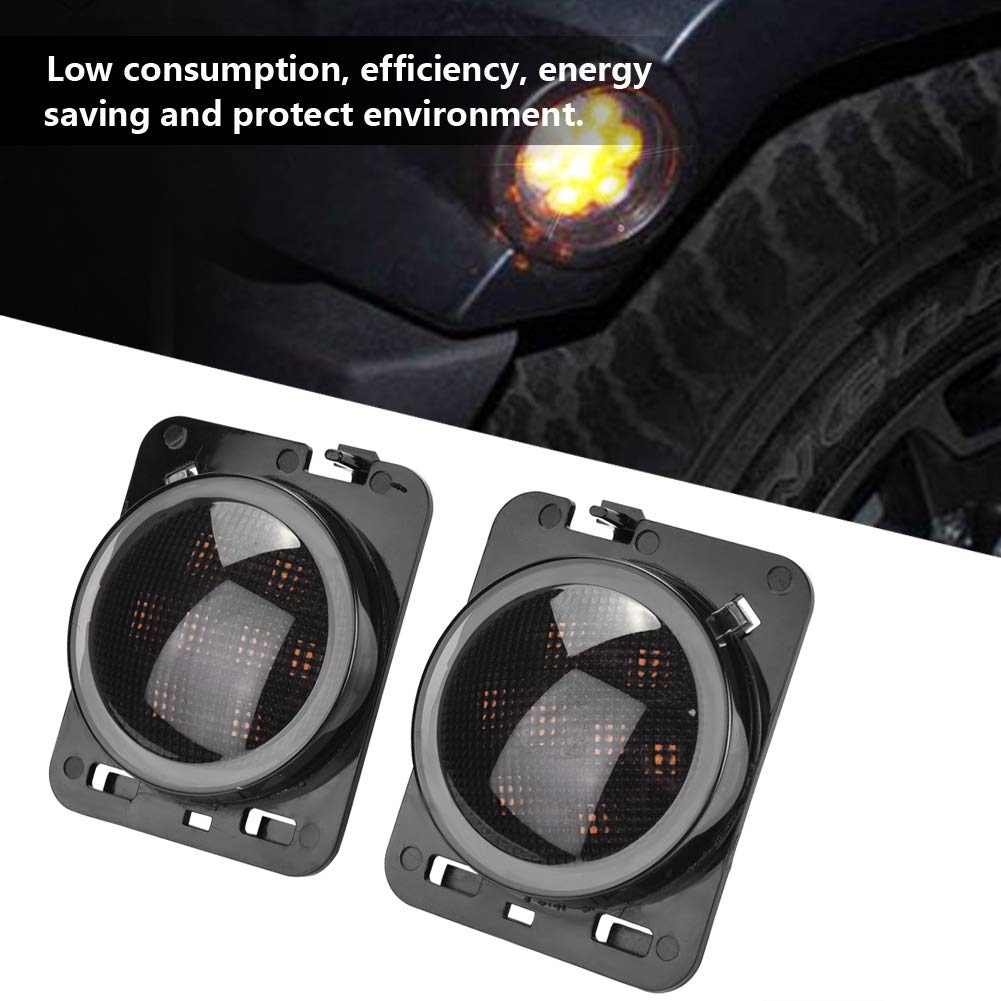 Wrangler Side Markers, Wrangler Side Markers- Qiilu 1 Pair DC Car LED Fender