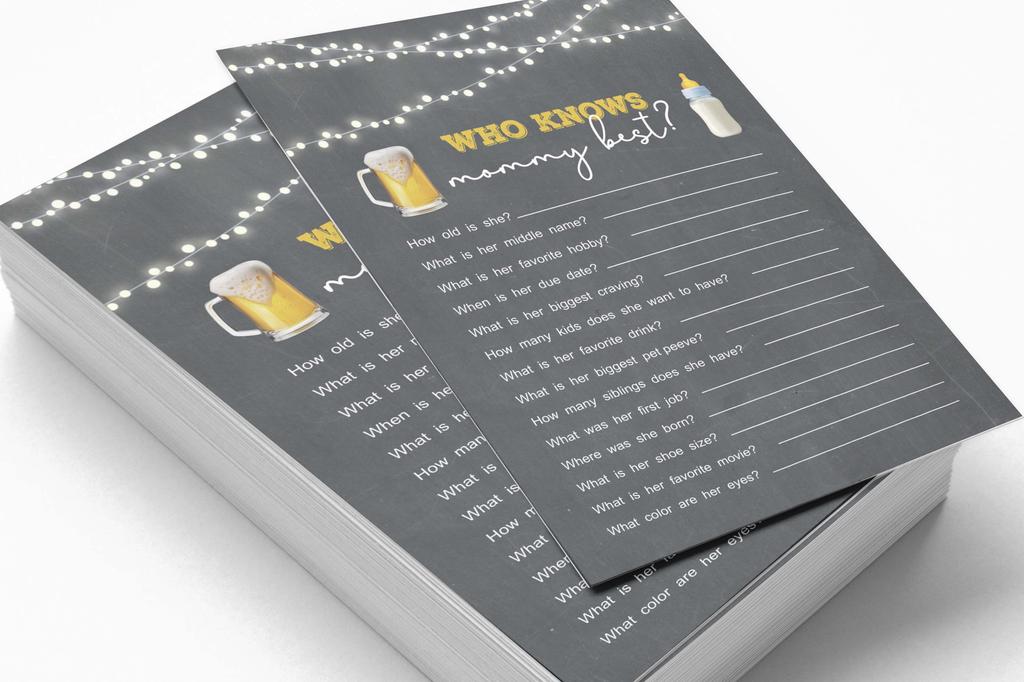 Inkdotpot A Baby Is Brewing Who Knows Daddy BestA  Baby Shower GameA  Cards-FunA  Activity Cards Set Of 50A  Gender Neutral Party