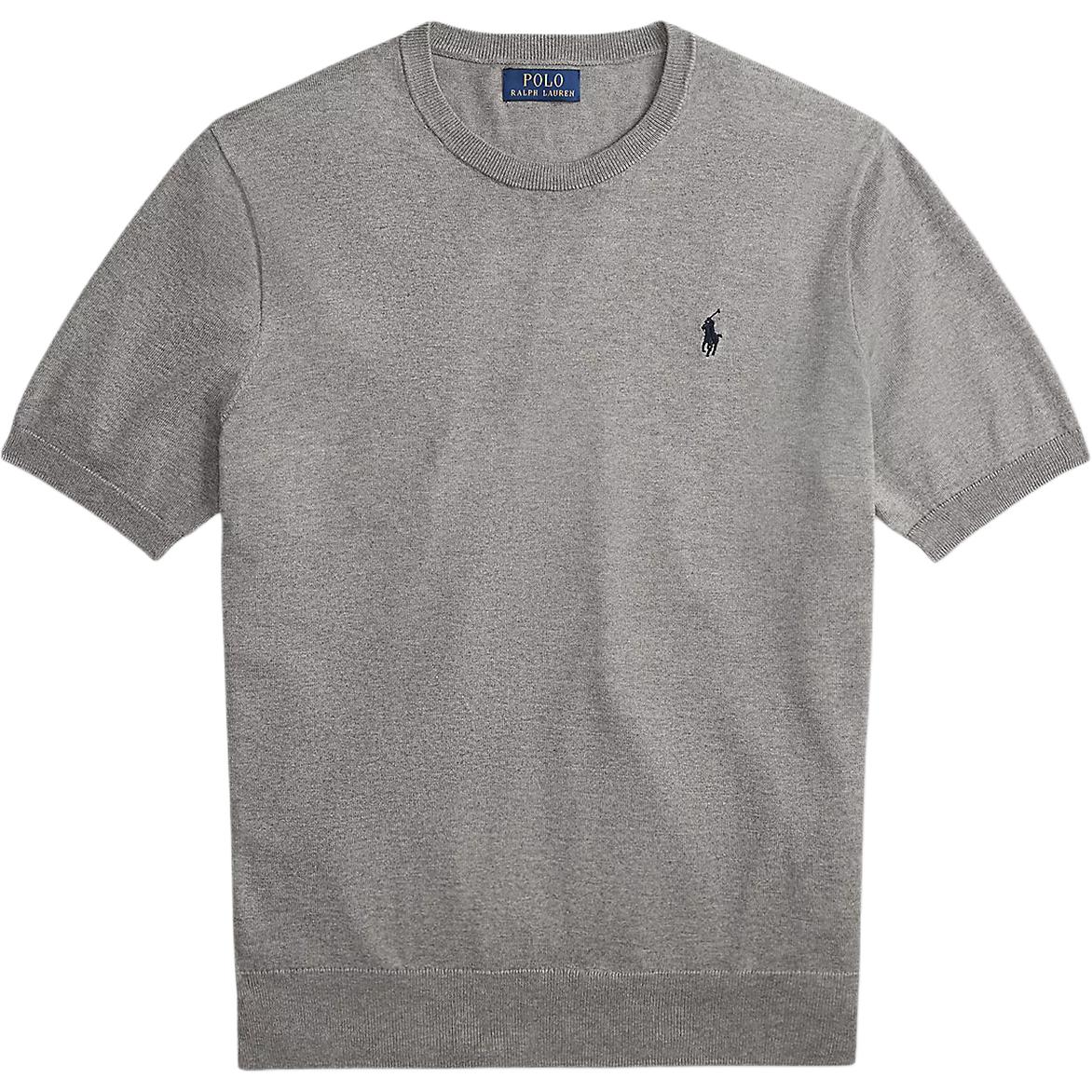 

Polo Ralph Lauren Однотонная футболка с круглым вырезом и коротким рукавом с логотипом Мужской верх 710980681-002 M