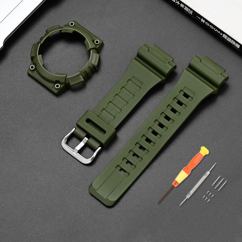 Reimveske for Casio G-Shock AQ-S810 Menn Kvinner Erstatning Matt Gummi Silikon Klokkereim Armbånd
