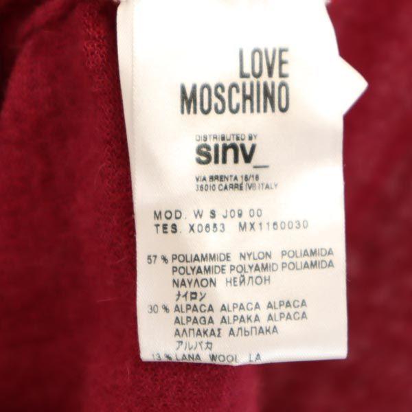 LOVEMOSCHINO Long Sleeve Knit Long Cardigan USA6 With Belt Loop Women Used