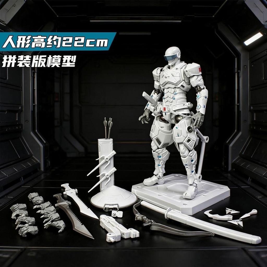 22Cm Super Black Warrior Sc001 Snake Eyes Action Figure 1/10 Mecha Ninja Articulated Figure Finished Model Collection Toys Hobby