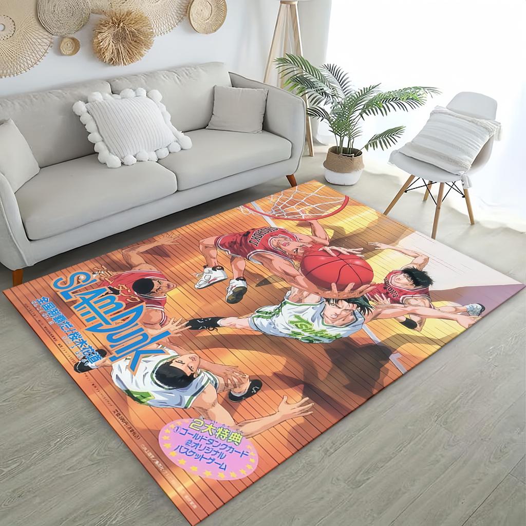 SHOHOKU 27 Style New SLAM DUNK Cartoon Basketball Anime Carpet Rug for Living Room Bedroom Home Sofa,Kid Play Non-slip Floor Mat