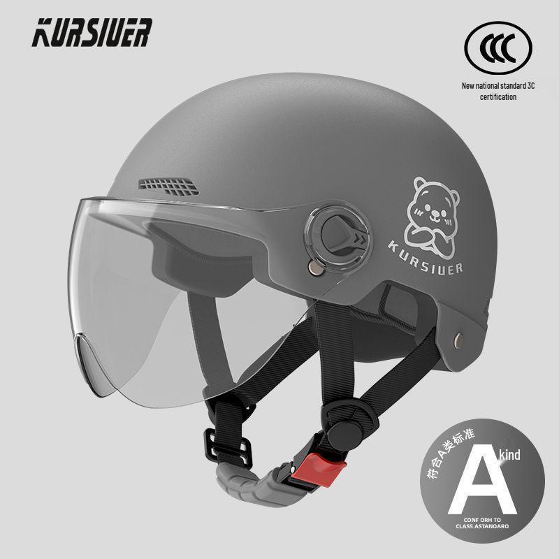 Certified Electric Battery Car Helmet for Men & Women - Universal Sun Hat Half Helmet for All Seasons