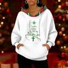 Women's Fashion Casual Christmas Print Pullover Long-Sleeve Sweatshirt