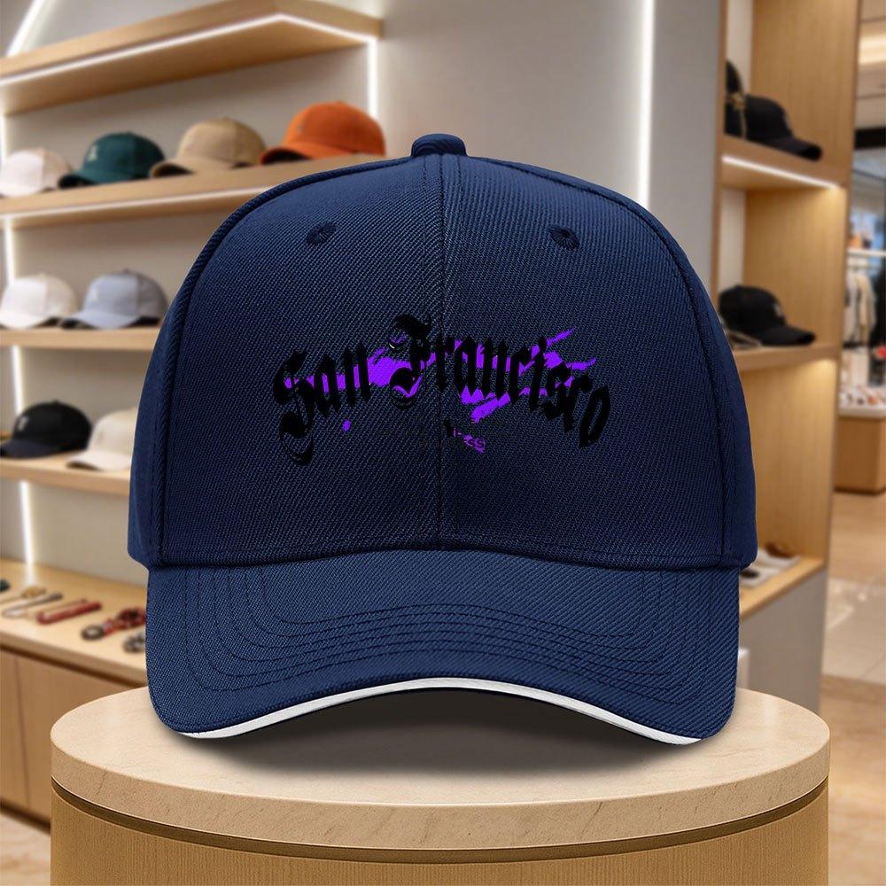 pc San Francisco Letter Sandwich Baseball Cap  Lightweight Printed Unisex Hat  Vintage Sports Enthusiast Unisexs Trendy Hat  I