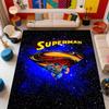 Superman superhero logo rug, suitable for bedrooms, living rooms, and home sofa decoration; large children's decorative floor