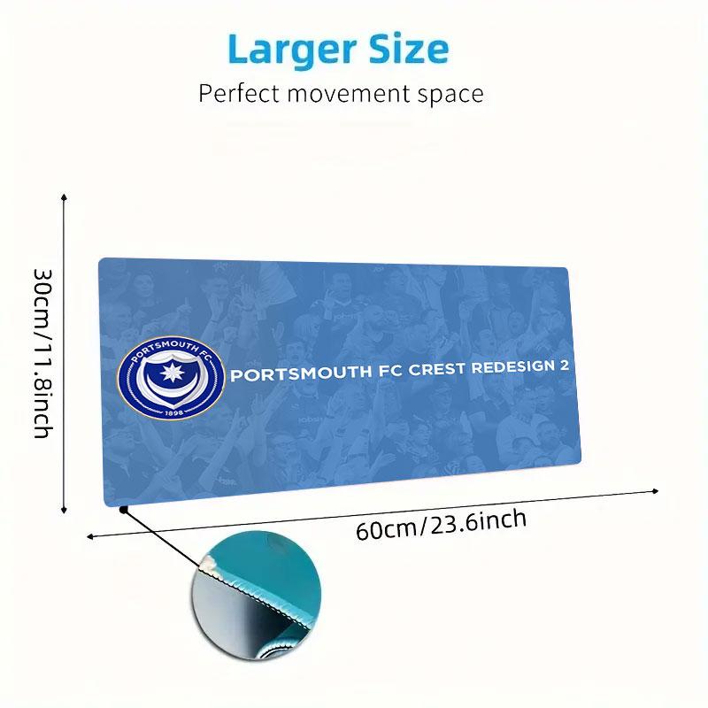 Portsmouth Mouse Pad, Large Gaming Desk Mat, Non-slip XXL Mousepad for Laptop & Tablet, Mini PC Playmat with Stitched Edges