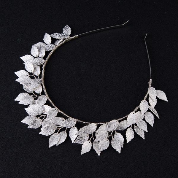 

Винтажная повязка на голову ручной работы из листового золота для женщин, свадебный головной убор, аксессуары для волос, свадебные украшения для волос на лбу, головной убор серебряный