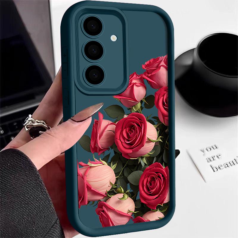 Rote Rose Aufdruck Handyhülle Für Samsung Galaxy A56 A57 A17 A16 A55 A37 A36 A26 5G S25 S26 S23 S24 Ultra S24 S25 FE TPU Hülle