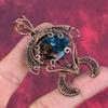 Copper watermelon tourmaline pendant copper wire wrapped gemstone pendant tortoise pendant handmade jewelry wire wrap jewelry gifts for her