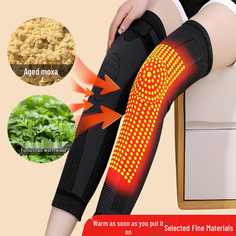 Beifuß Heiz-Kniebandage: Wärme für kalte Beine und Gelenkschmerzlinderung, Unisex Langarm für Herbst und Winter