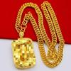 2026 Ethnic Style 18K Gold Plated Dragon & Guanyin Buddha Pendant Necklace for Men