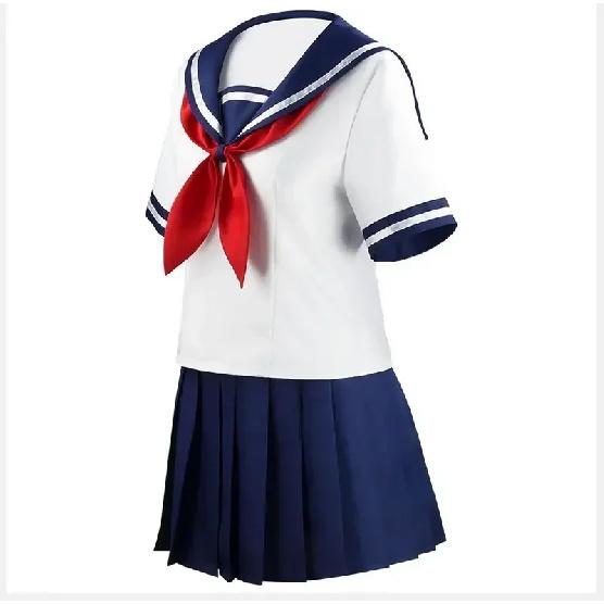 Halloween Jeu Ayano Aishi Cosplay Anime Costume Yandere simulateur Yandere Chan marin Costume lycée Jk uniformes