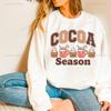 Kakaozeit Sweatshirt, Gemütliche Winterkleidung, Geschenk für Heiße Schokolade Liebhaber, Feiertagsbekleidung, Unisex Rundhals Weihnachten Winter Hoodie