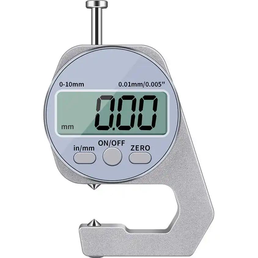 Spessimetro a Display Digitale Lega di Zinco Elettronico LCD Micrometro Metrico Imperiale Strumenti di Misura Spessore Parete 0-10/20mm