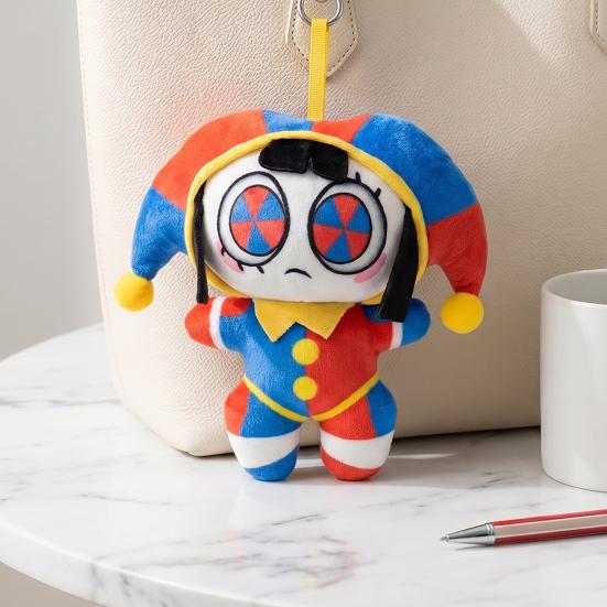 Clown Plüsch Schlüsselanhänger für Rucksack Niedliches Stofftier Schlüsselanhänger Weicher Mini Anhänger Handtaschen Anhänger Lustiges Geschenk für Kinder Frauen