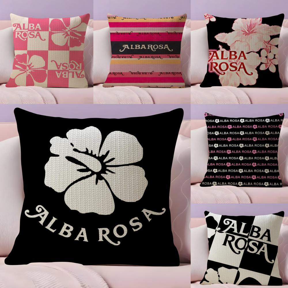 A-Albar Rosas Brand Cushion Cover Natural Linen Pillow Case Double-Sided Print Decorative Sofa Pillowcase Home Decor Gift