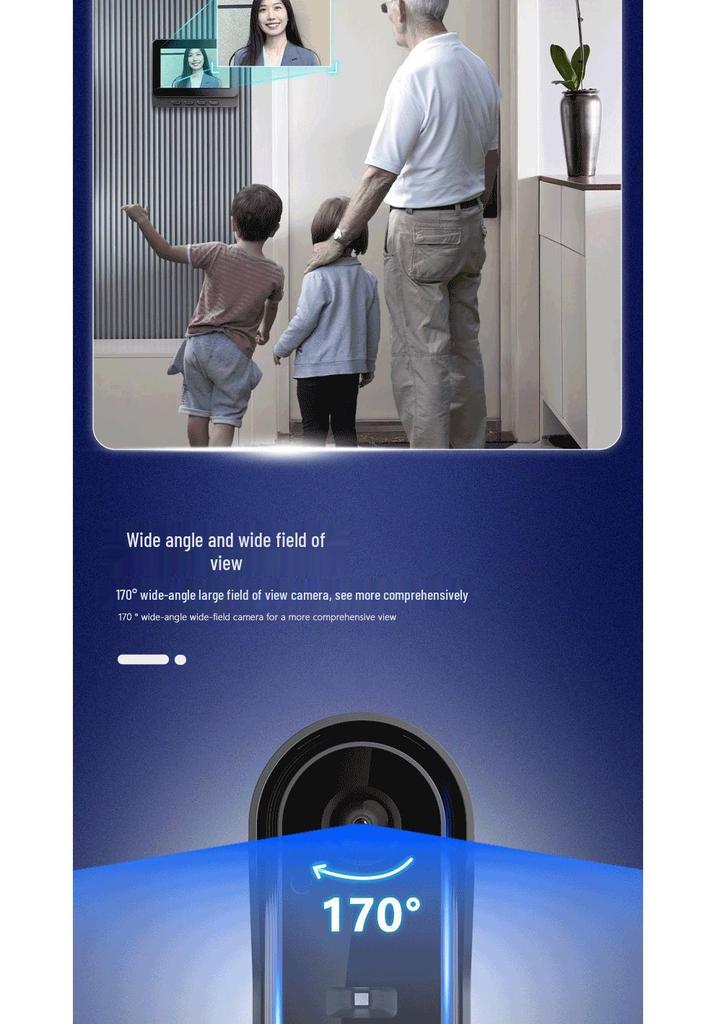 M15S Wireless Visual Doorbell: IP65 Rainproof, HD Night Vision, Wide Angle, Long-lasting Battery.