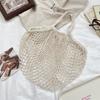 5 Woven fruit mesh bag shoulder bag shopping fishing net bag portable hollow woven bag play beach bag