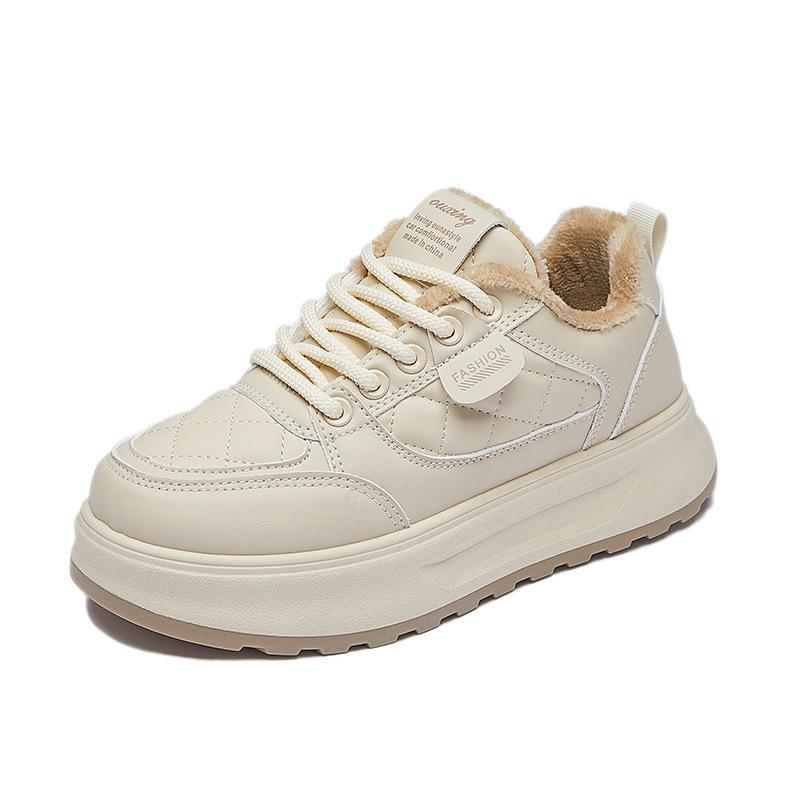 2026 winter velvet new ins female students platform sports board shoes casual warm Q5613