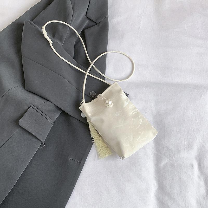 Crossbody Small Square Bag Korean Casual Shoulder Bag New Chinese Style Mobile Phone Bag Personality Beautiful Simple Small Bag