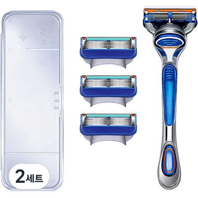 Shinshin Salon Clean Shaving Simple Razor + 4 Razor Blades Set, 2 Sets ,Korean Razor Blade