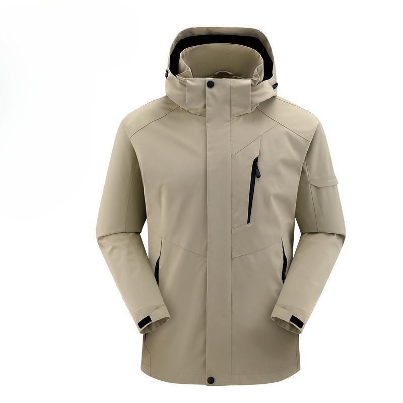 Outdoor Activity Active Three-in-one Down Jacket Removable Winter Wind Shield Water Resistant Men and Womens Same Jacket