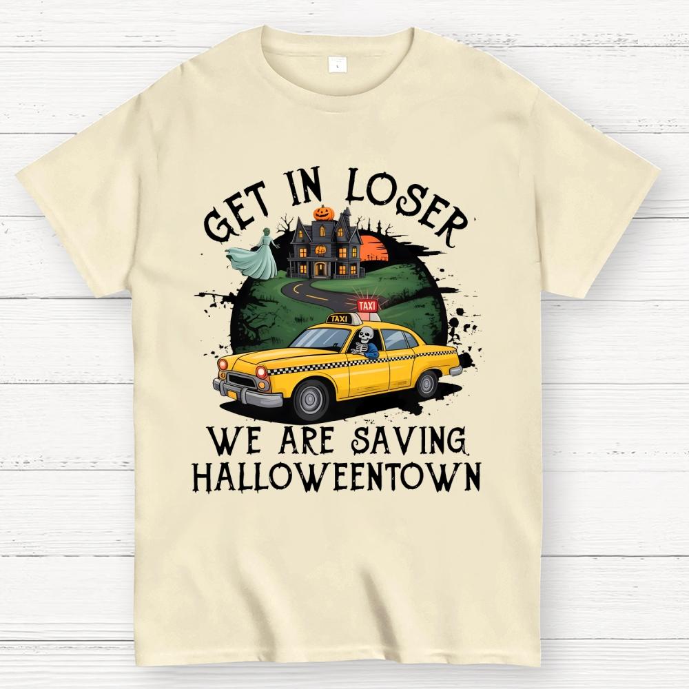 Get in Loser Vintage Halloween Unisex Cotton Summer Casual Cool Loose T-Shirt