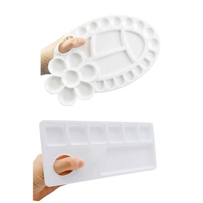 Easy Clean Children's Painting Palette Painting Dish Reusable Plastic Color Mixing Tray Art Tool For Home School Use