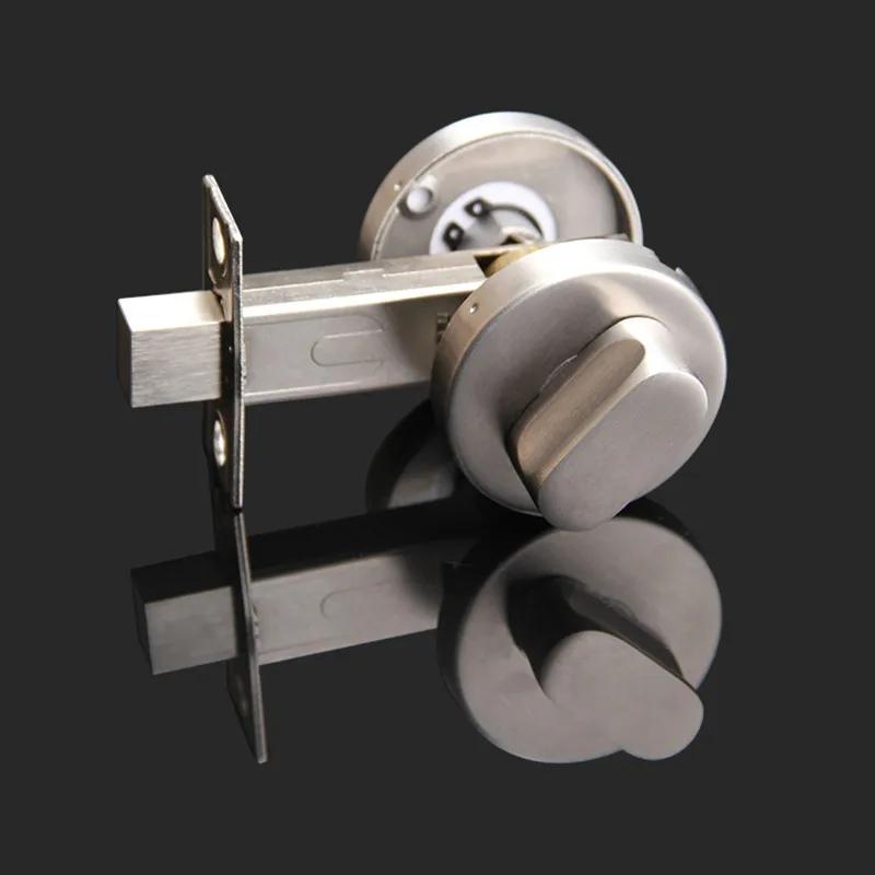 Bathroom Indicator Lock Commercial Keyless Door Lock Universal Barn Door Bolt Stainless Steel WC Toilet Door Lockset Knob