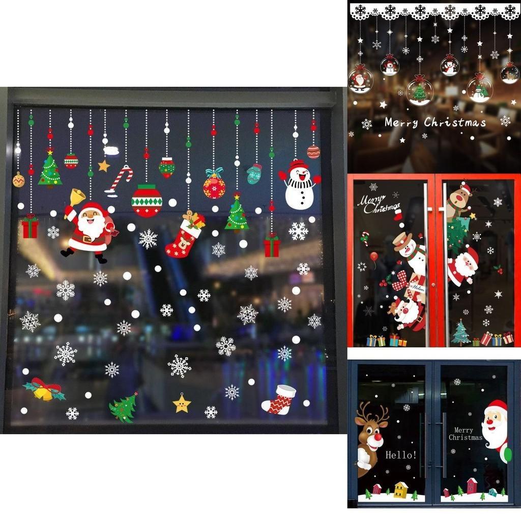 Klassische Weihnachtsfensteraufkleber mit Weihnachtsmann für eine magische Feiertagsatmosphäre