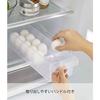 Yamazaki Tower Refrigerator Storage Box, White, Egg Cartons, Approx. 37.5cm W x 11cm D x 8.2cm H, 5764
