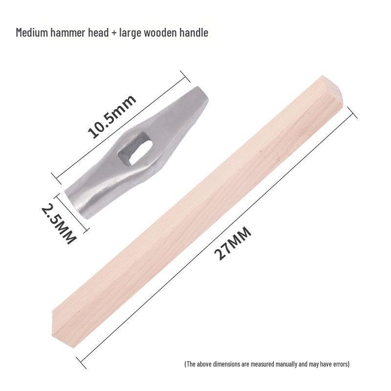 Large Goldsmith Steel Hammer with Round Head for Jewelry Making