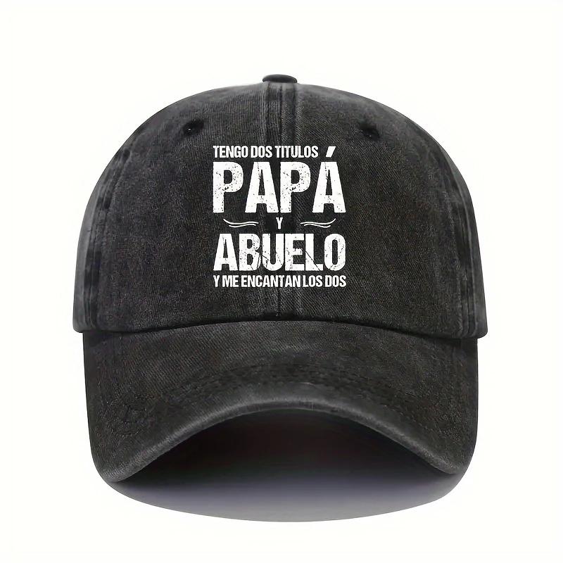 

Spanish Slogan Baseball Cap Multi-functional Daddy Hat Outdoor Adjustable Sports Hat Fathers Day Women Men