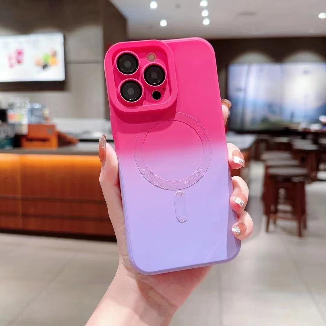 

Градиентное магнитное притяжение Подходит для Apple 15ProMax, Чехол для телефона «Глаз ученика» с ощущением кожи, Мягкий защитный чехол с полным покрытием для iPhone14 13 iPhone11proMax