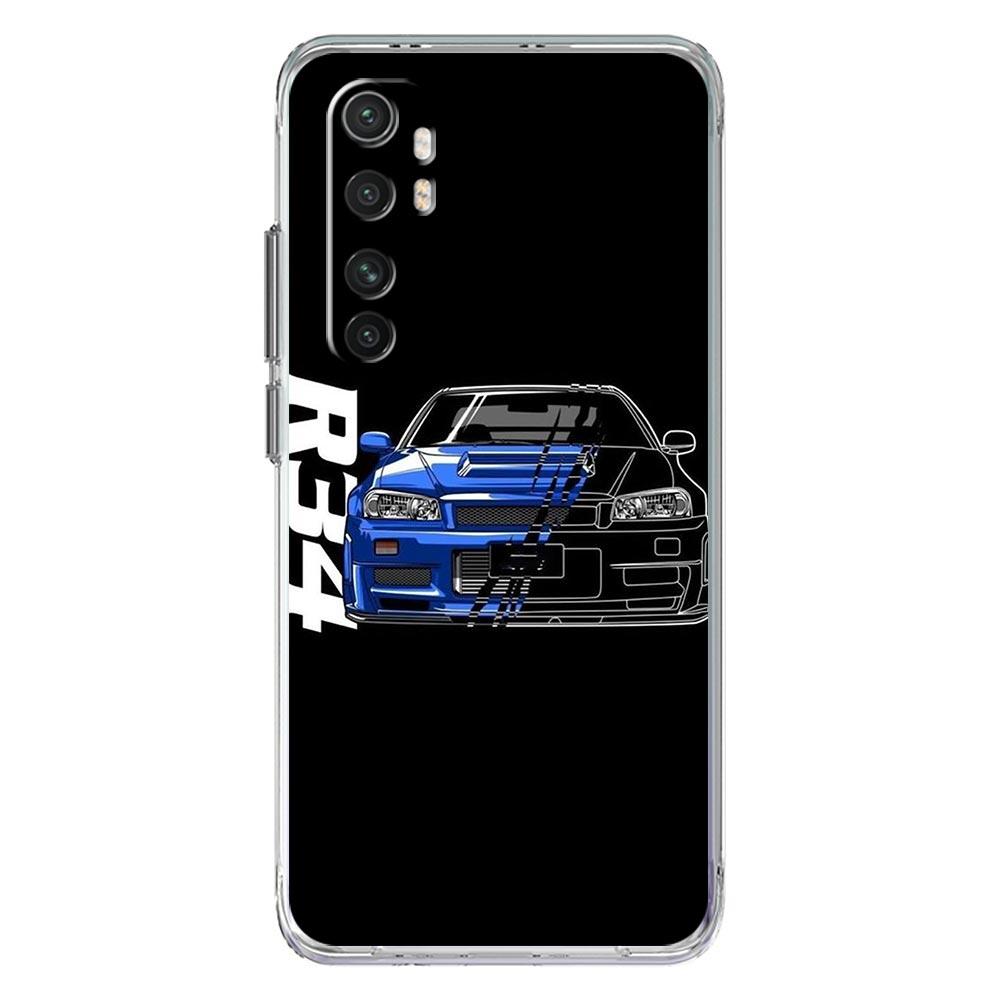 Phone Case For Xiaomi Poco X6 X5 NFC X3 F6 F5 Pro F4 F3 M3 14 13T 12T 12 13 Lite 11 Mi 5G Clear Cover JDM Type R Civic Sport Car
